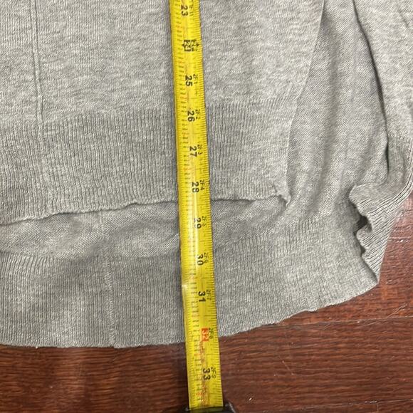 FOREVER 22 Bi-color Gray Hi-Lo Knitwear Sweater Dollman V Neck Blouse - Picture 3 of 9